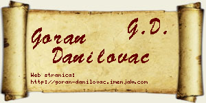Goran Danilovac vizit kartica
